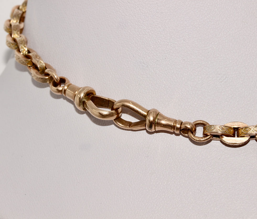 Thumbnail: Stunning Antique Victorian Fancy Albert Chain Necklace