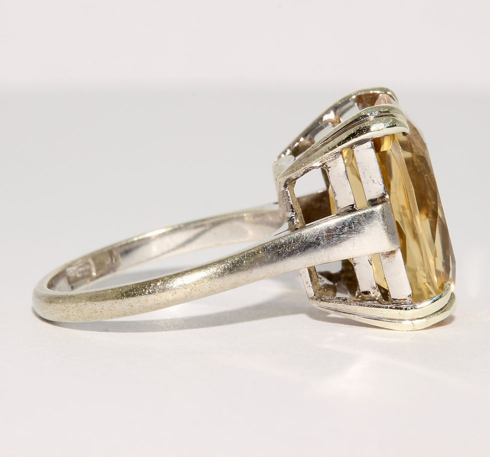 Thumbnail: Art Deco est 10 Carat Citrine Cocktail Ring