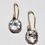 Thumbnail: Antique Georgian Rock Crystal Black Dot Silver Gold Conversion Earrings