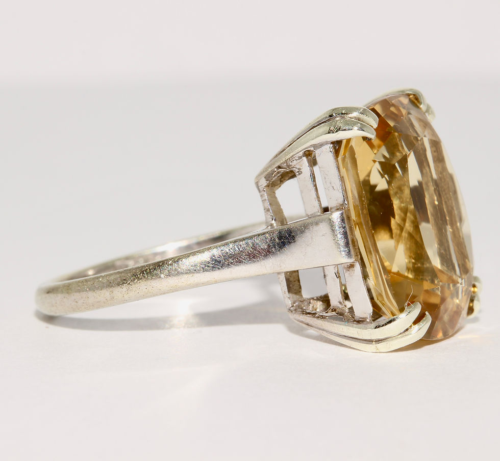 Thumbnail: Art Deco est 10 Carat Citrine Cocktail Ring