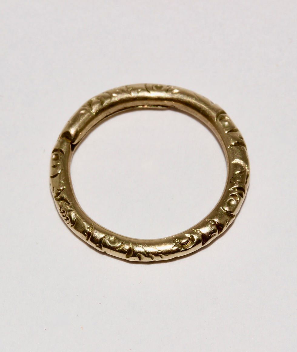 Thumbnail: Antique Georgian 9K Yellow Gold Split Ring Chain Connector