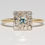Thumbnail: Art Deco Diamond Aquamarine Ring
