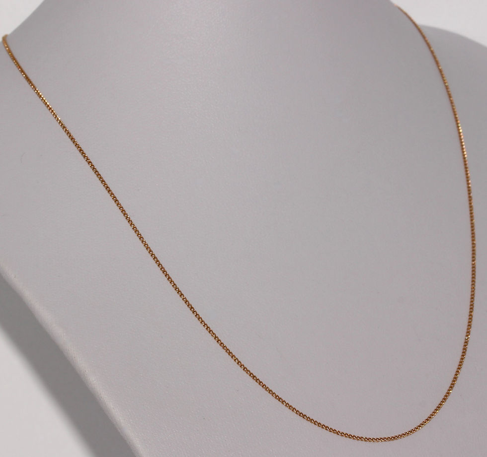 Thumbnail: Vintage Soviet Russian 17.5 Inch 14K Rose Gold Chain Necklace