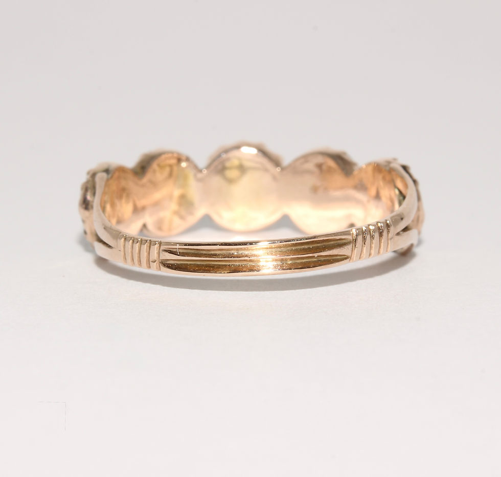Thumbnail: Antique Georgian Acrostic ADORE Half Hoop Stacking Ring