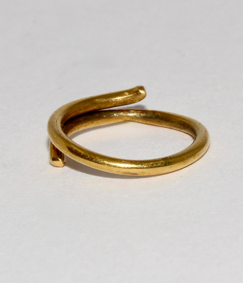 Thumbnail: Art Deco 9K Gold Split Ring Chain Connector