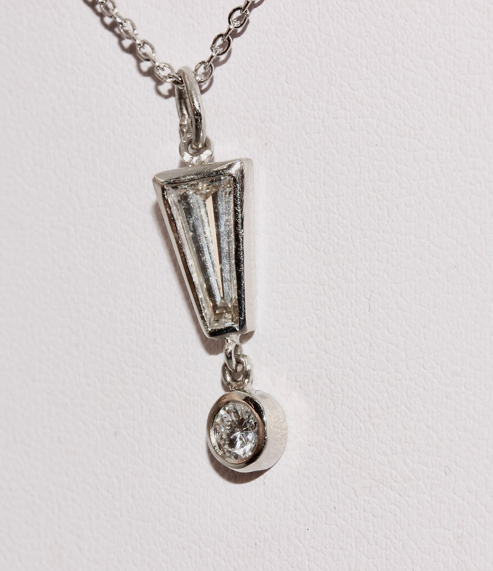 Thumbnail: Antique Components Contemporary est 1.15 Carat Diamond Exclamation Mark Charm Pe