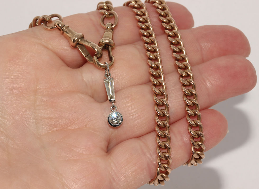 Thumbnail: Antique Components Contemporary Diamond Exclamation Mark Charm Pendant Dangler