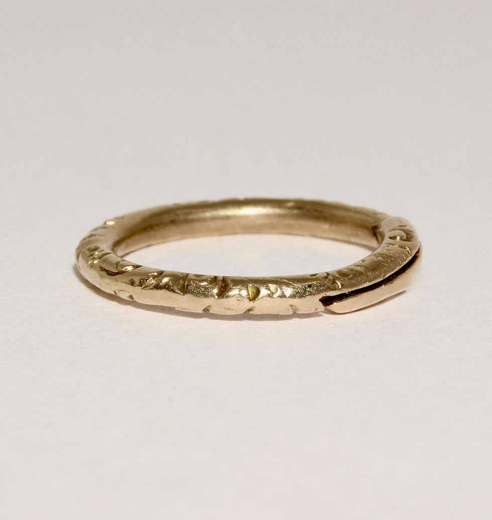 Thumbnail: Antique Georgian 9K Yellow Gold Split Ring Chain Connector