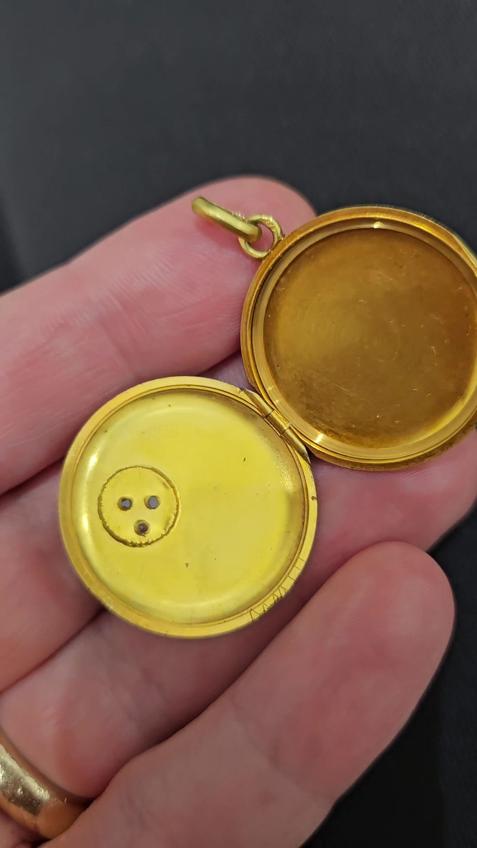 Thumbnail: Antique French 18K Gold Rose Diamond Locket