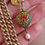 Thumbnail: Antique Indian Mughal Diamond & Enamel Heart Pendant