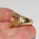 Thumbnail: Art Nouveau 14K Bi Colour Heavy Gold Signet Ring