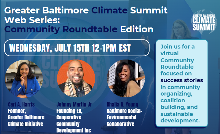 Greater Baltimore Climate Summit Web Series: Community Roundtable Edition