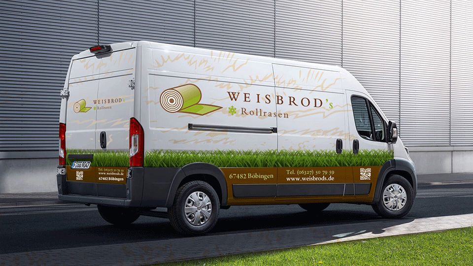 Weisbrod`s Rollrasen Lieferwagen