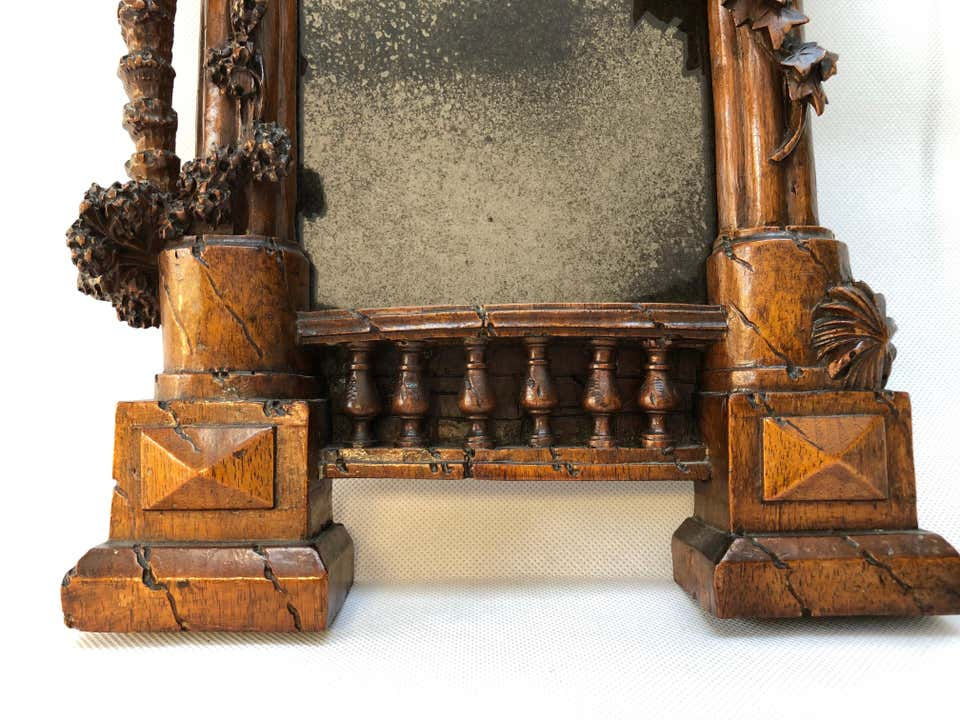 Thumbnail: A French 19th c Orientalist carved walnut frame modelled as a Classical ruin