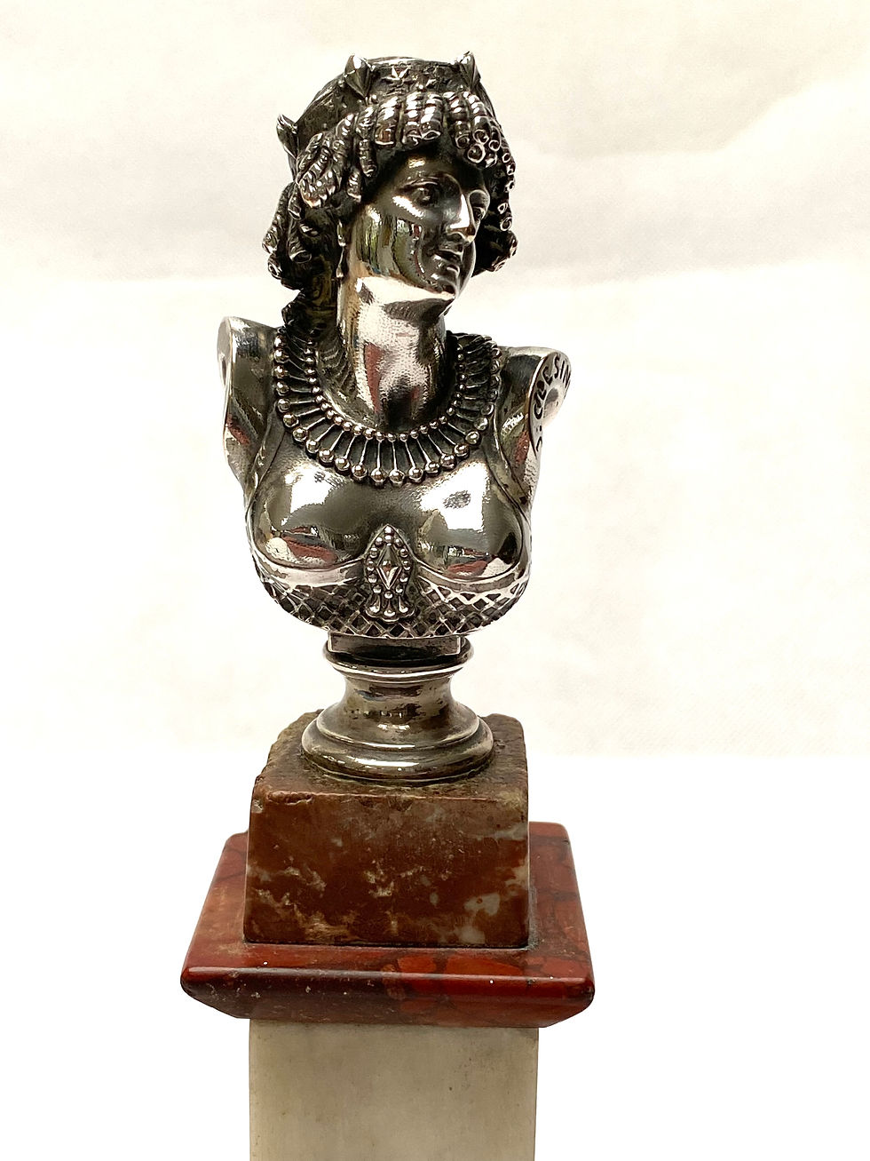 Thumbnail: Jean-Baptiste (dit Auguste) Clesinger, Silvered Bronze Bust Of Ariadne