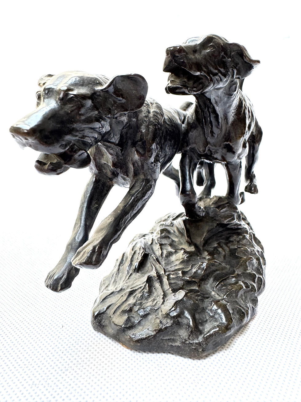 Thumbnail: Georges-Louis-Charles Busson (1859-1933) Bronze Sculpture Of Two Hounds