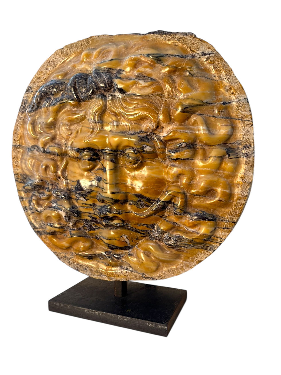 Thumbnail: Italian 19th C. Grand Tour Giallo Antico Yellow Siena Marble Medusa Head