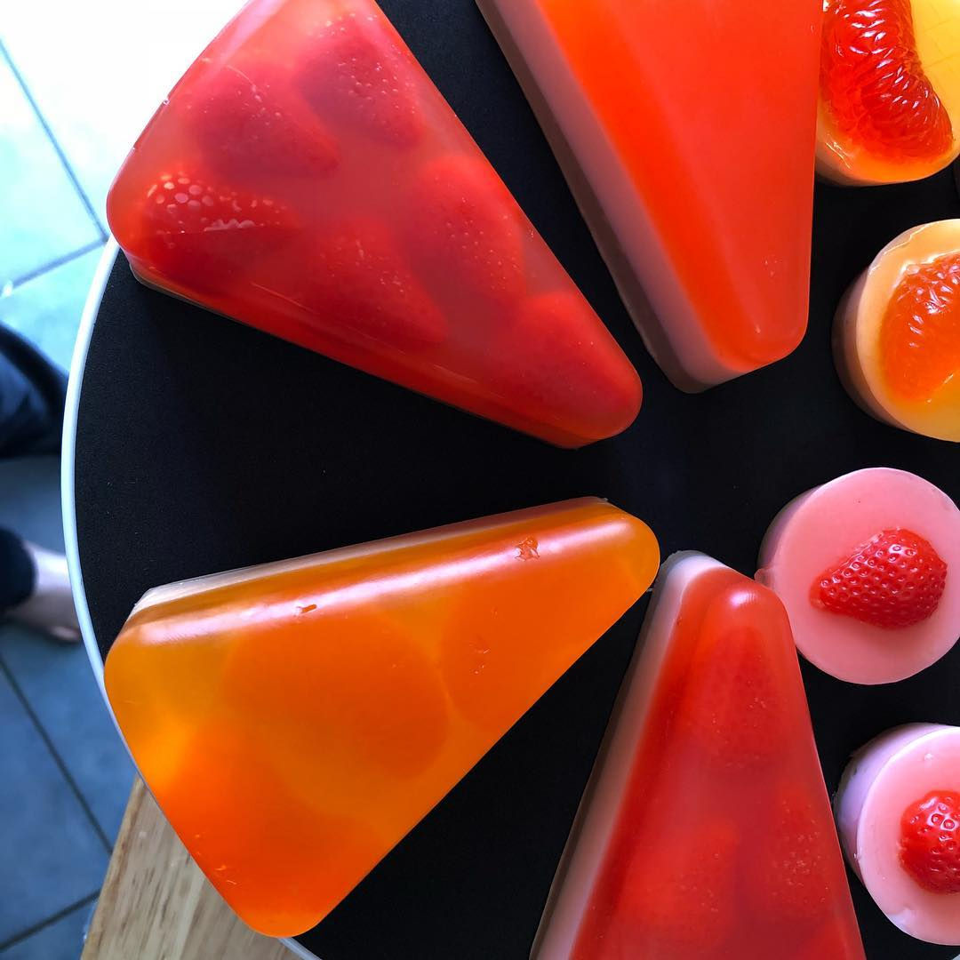 Strawberry or Orange Jelly slice