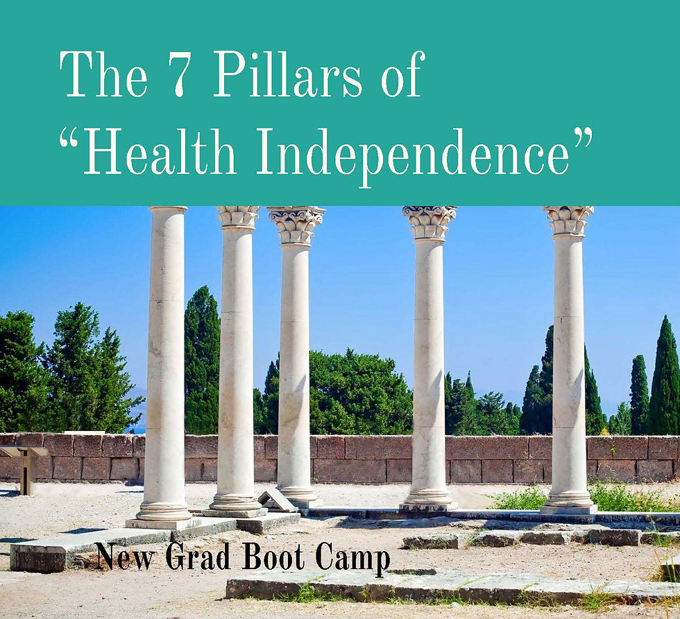 New Grad Boot Camp Course: 7 Pillars of Health Independence