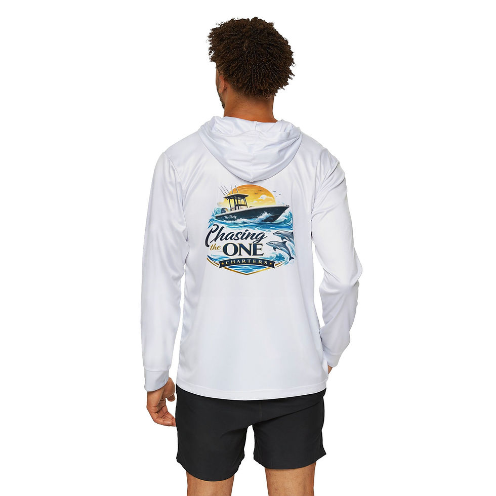 Thumbnail: Chasing The One Charters Sun Protection Hoodie — Men's Sports Warmup SPF Hoodie