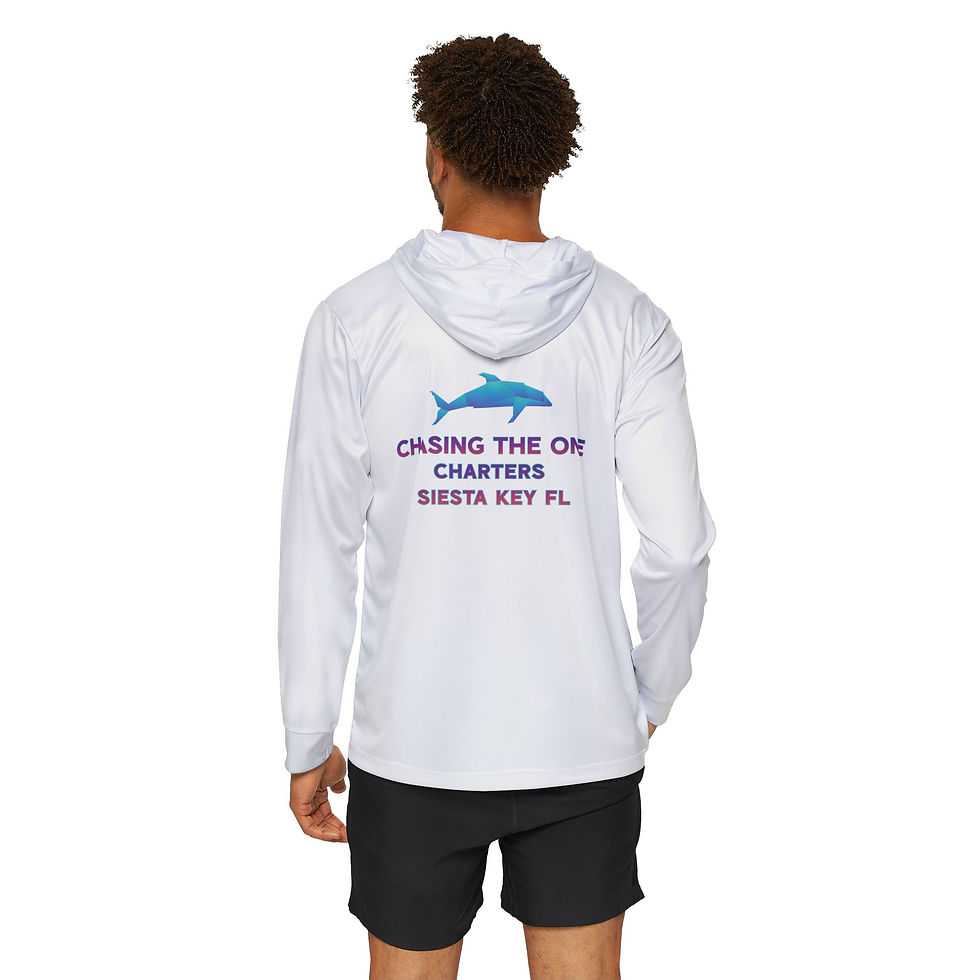 Thumbnail: Chasing The One Charters, Siesta Key FL Dolphin Performance Fishing Hoodie
