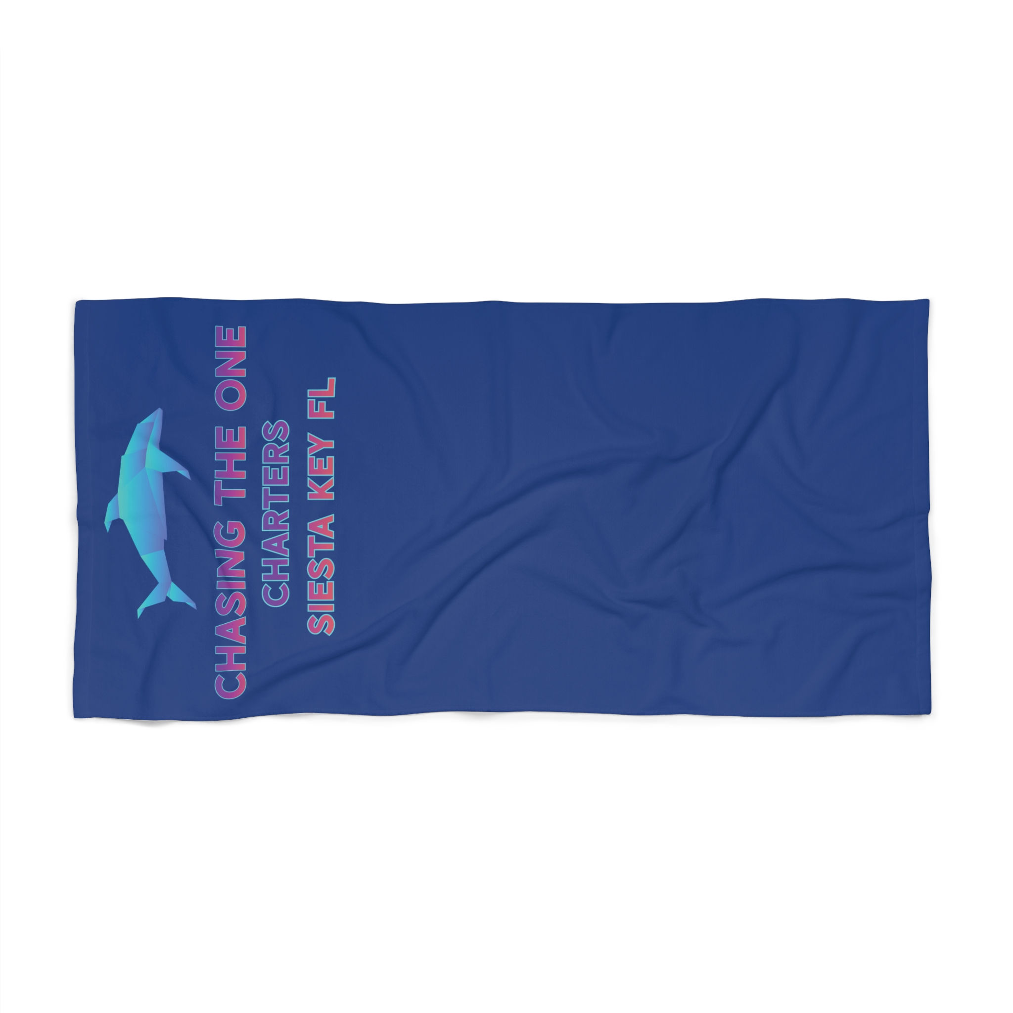 Chasing The One Charters Siesta Key FL Dolphin Beach Towel