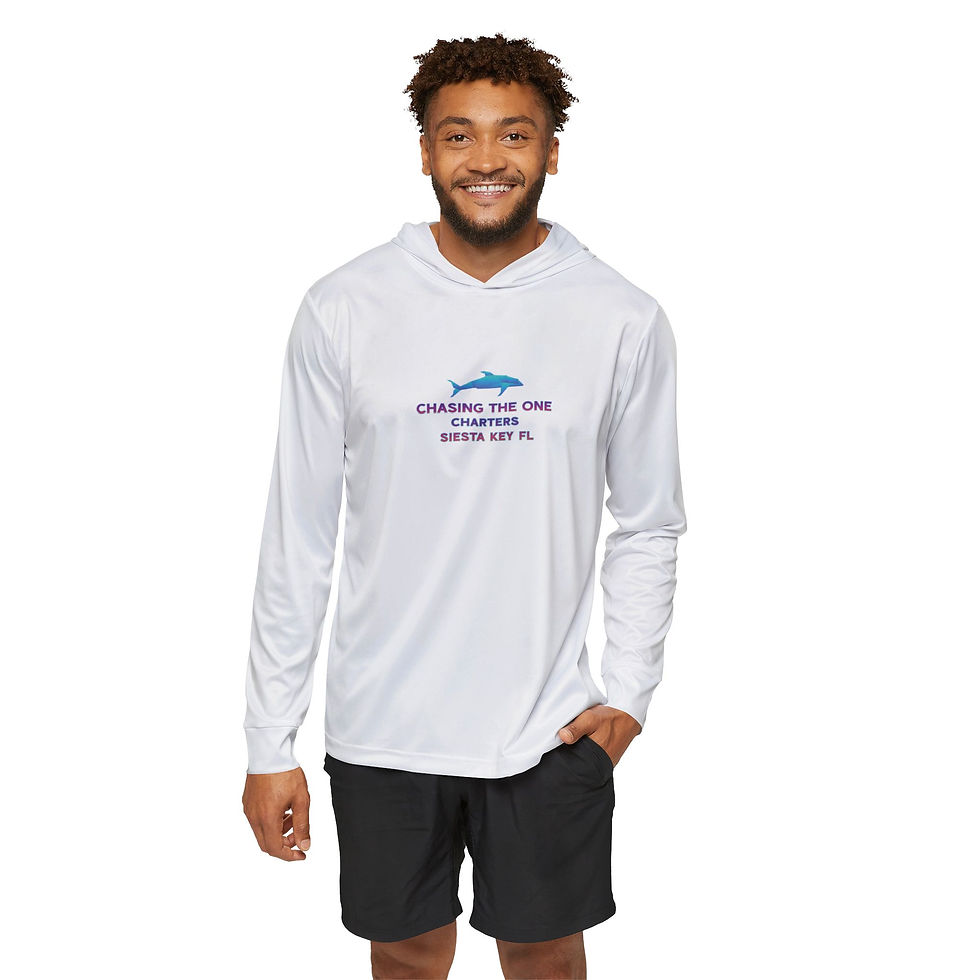 Thumbnail: Chasing The One Charters, Siesta Key FL Dolphin Performance Fishing Hoodie