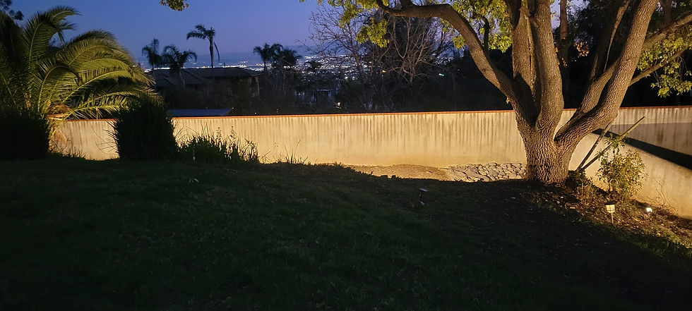 Landscape lighting for wall line