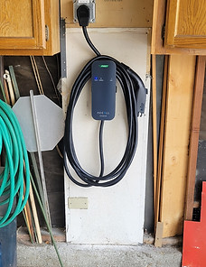 Putting the car charger inside the garage