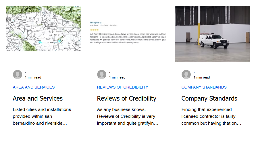 Blog categories