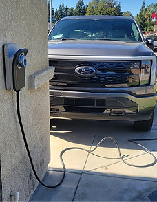 Installing the car charger outside the garage