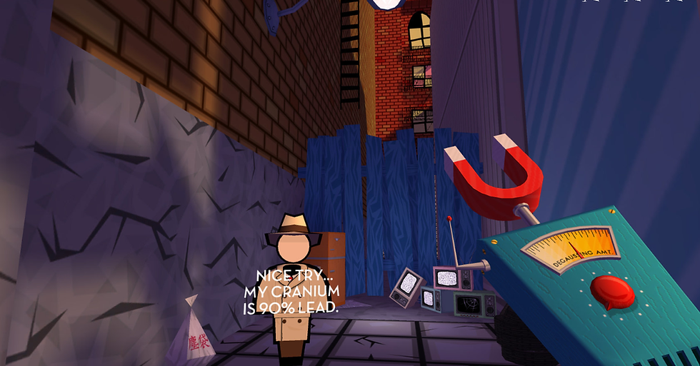 This scene is from the absurdist comedy game Jazzpunk.