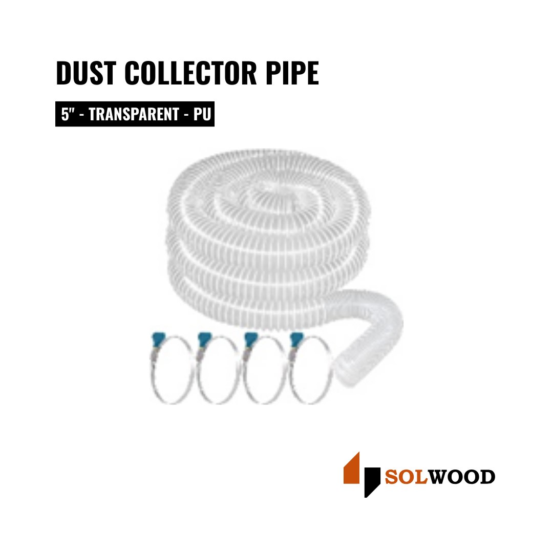 Dust Collector Pipe - 5" - Transparent - Pu