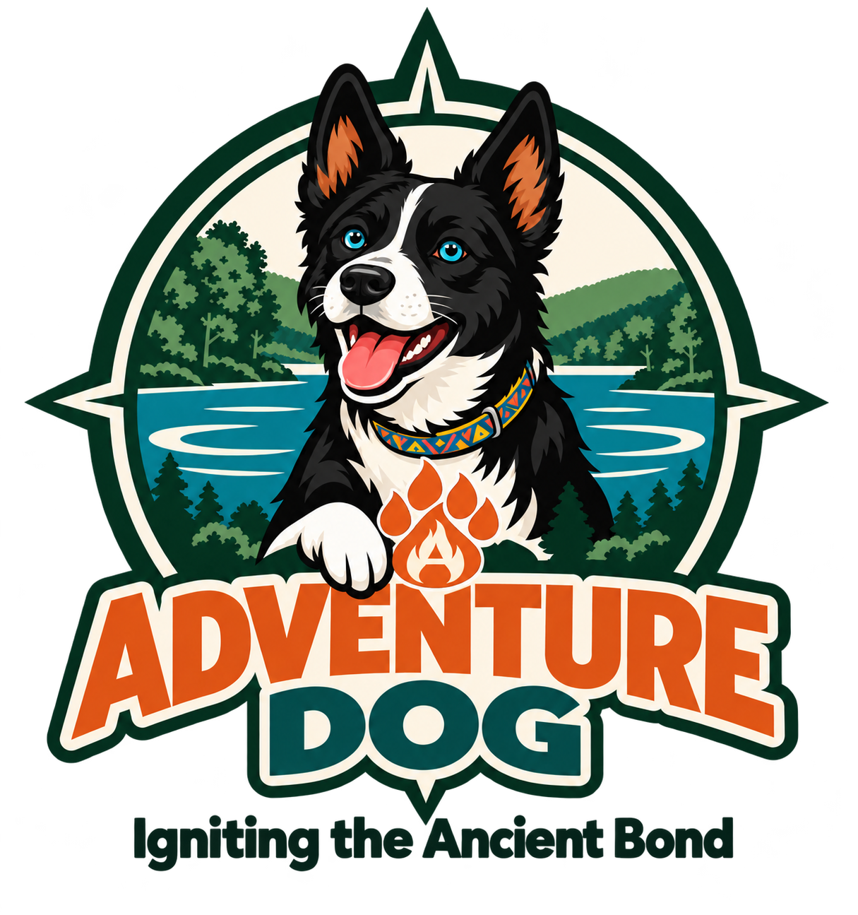 Adventure Dog logo honoring Blu