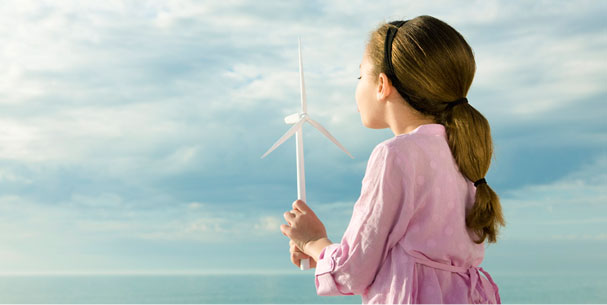 Girl with Windmill Toy