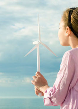 Girl with Windmill Toy