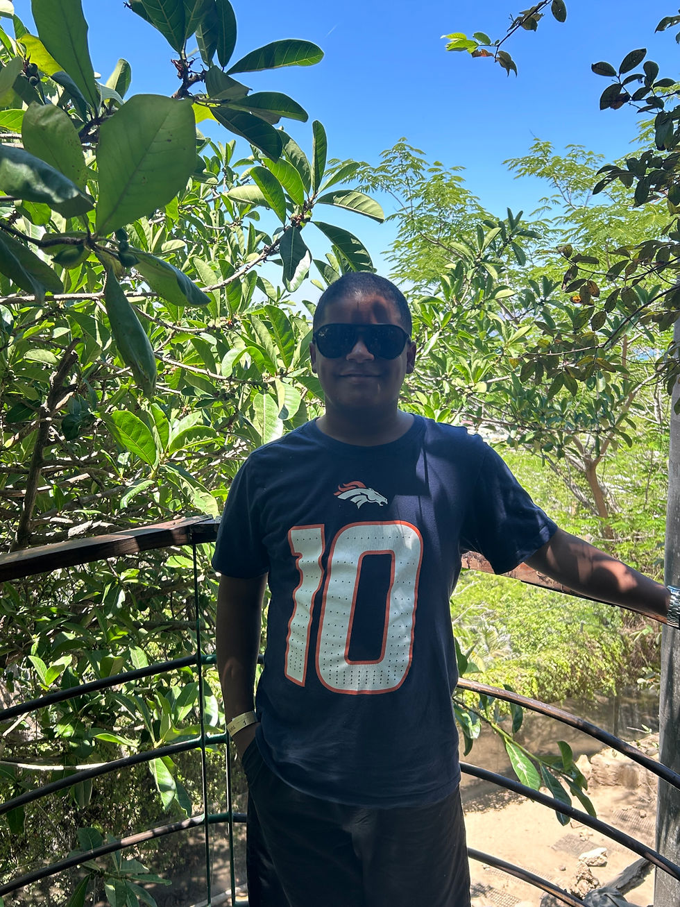 We visited MUNMBA the National Whale Museum - they have a walkway through the jungle with macaws, peacocks and iguanas