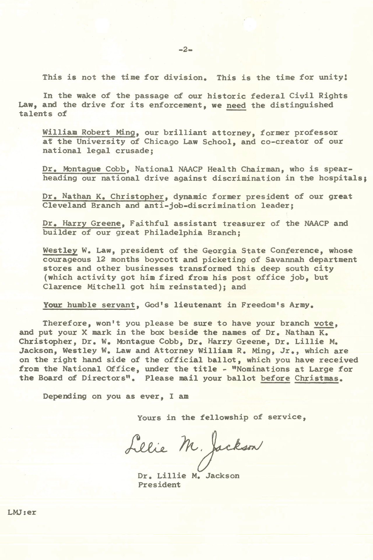 Dr. Lillie M. Jackson pg. 2