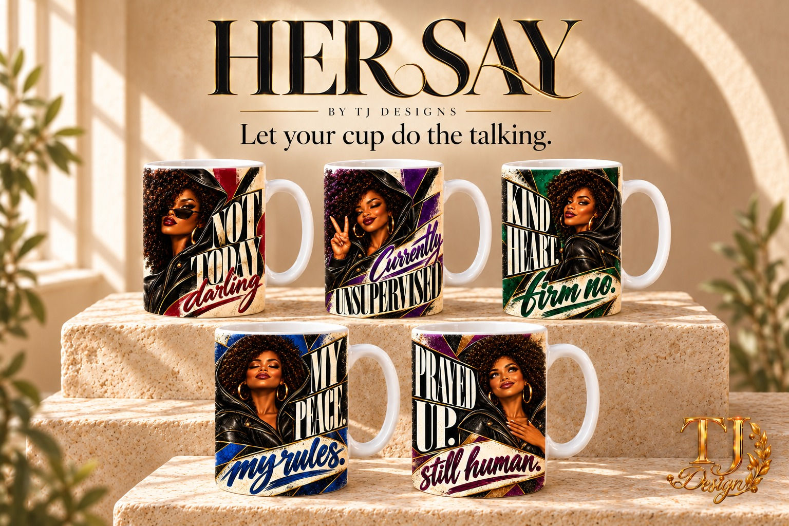 She Says Let Your Cup Do The Talking.