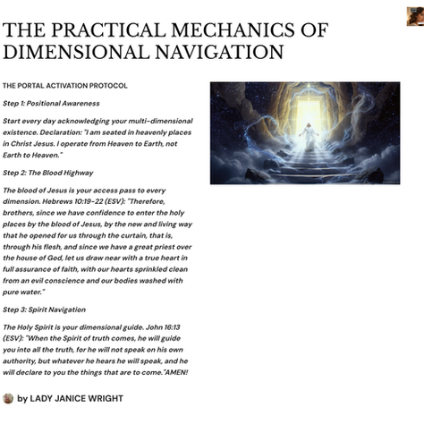 The Practical Mechanics of Dimensional Navigation!