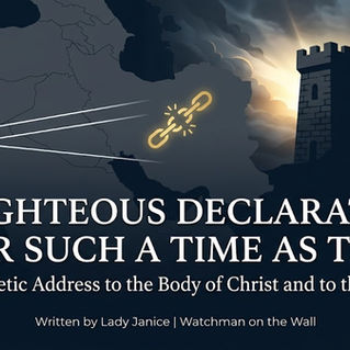 A Watchman Speaks: War, Prophecy, and the Call to Stand Now
