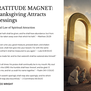 THE GRATITUDE MAGNET : How Thanksgiving Attracts More Blessings