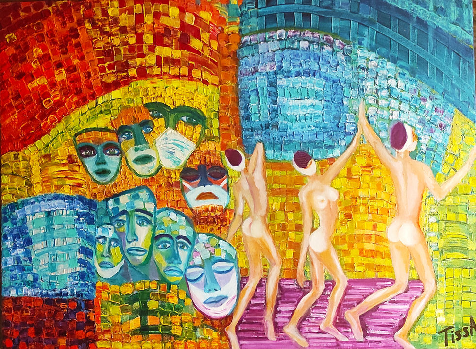 Peinture à l' huile sur Toile de lin / Oil on canvas with knives /  65 x 81 x 2 cm / 2020