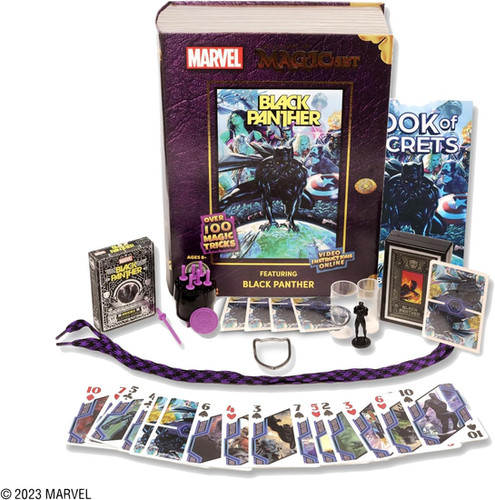 MARVEL MAGIC COMIC BOOK SET BLACK PANTHER | Fantasma Toys (NEW)