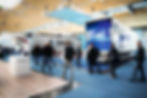 Trailers op een vakbeurs in Hannover