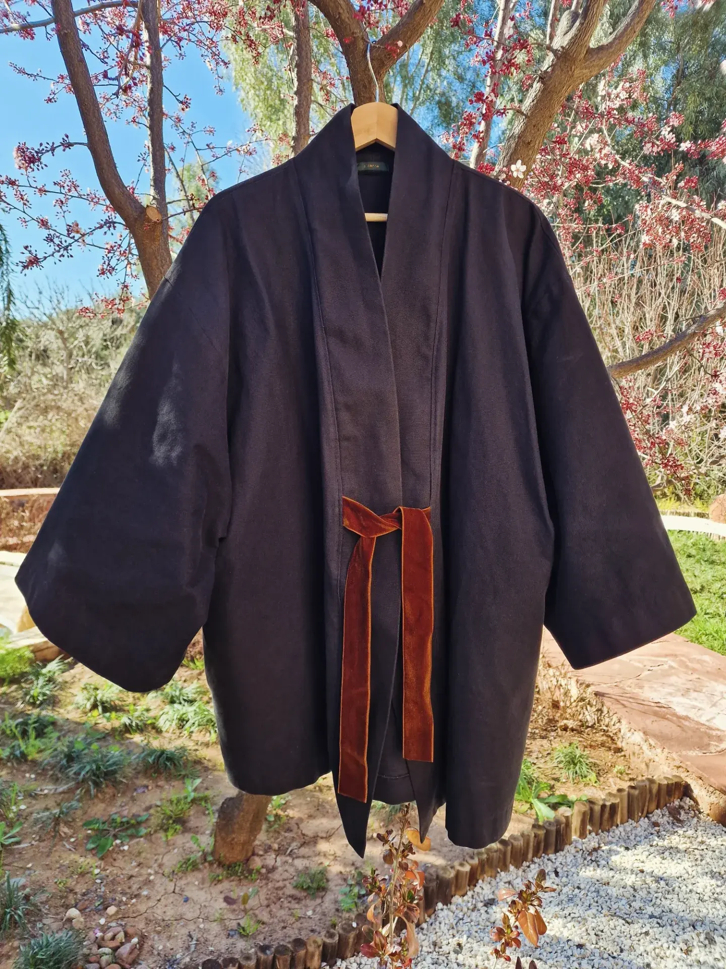 Velvet Tie Kimono Medium Length