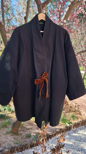 Velvet Tie Kimono Medium Length | Maria Djoenne