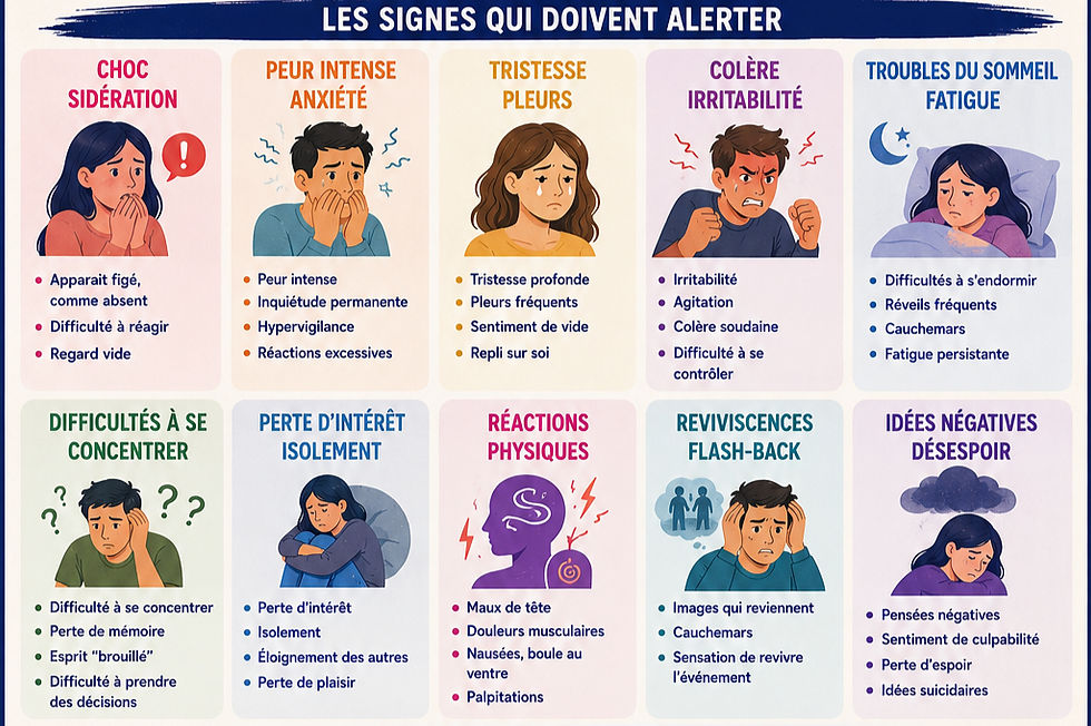 Signes d'alerte pour savoir comment aider un enfant traumatisé.