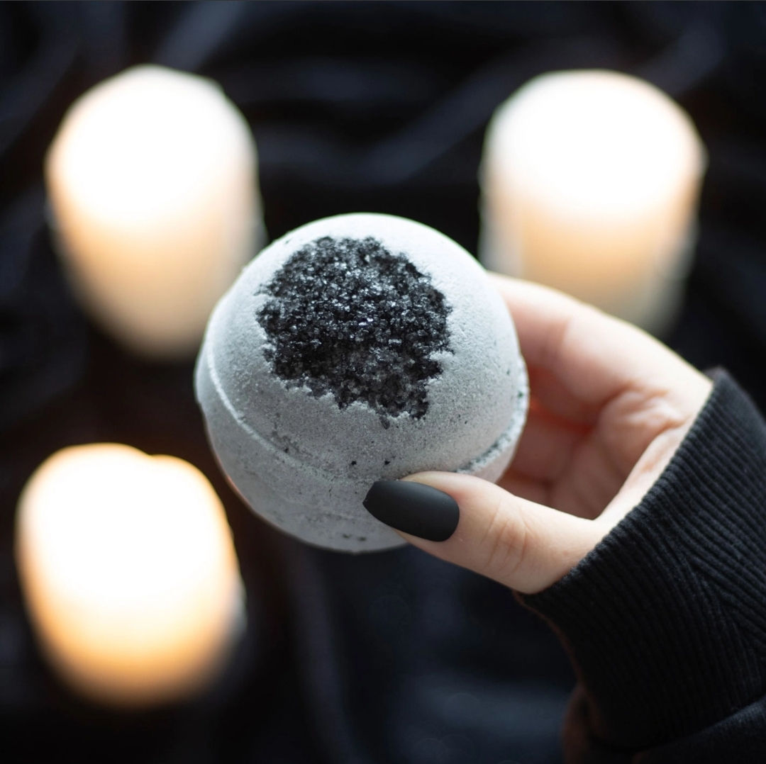 Gothic Dark Depths Black Charcoal Bath Bomb