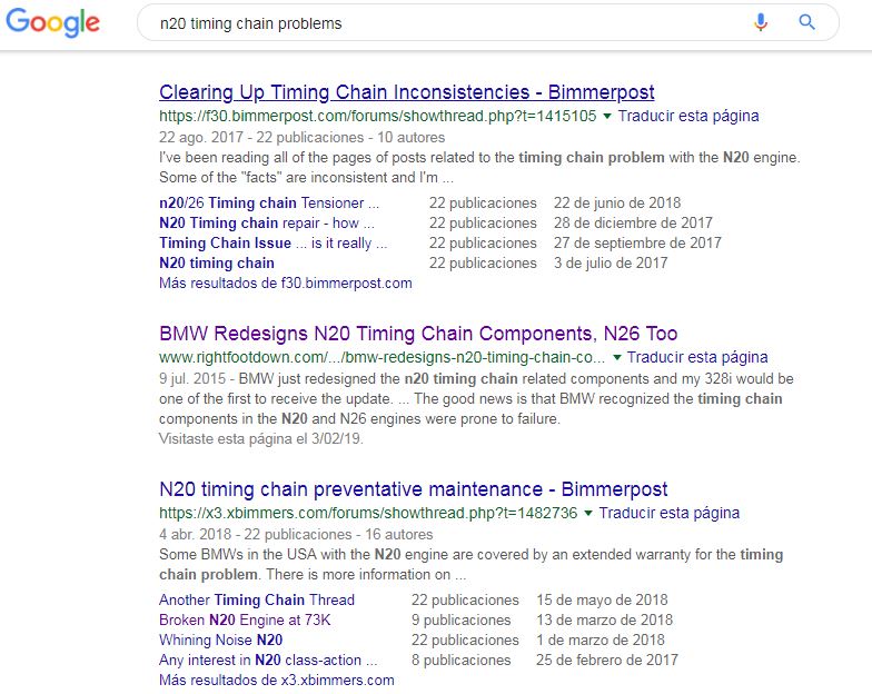 timing chain problems